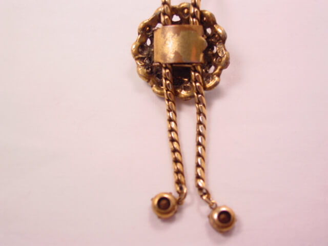 Old Multi-Color Rhinestone Slide Necklace - Image 4