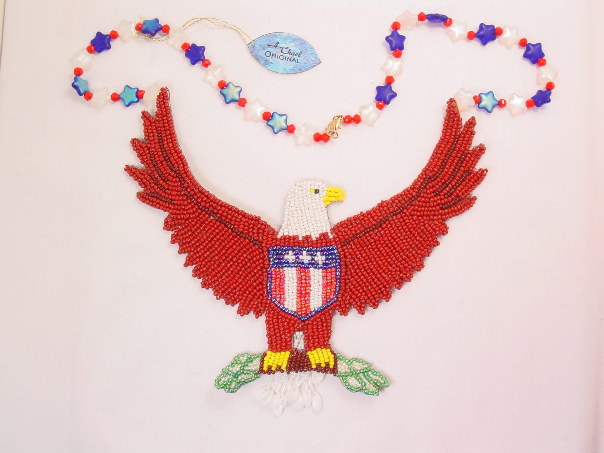A. Chael Original Patriotic Eagle Necklace - Image 4