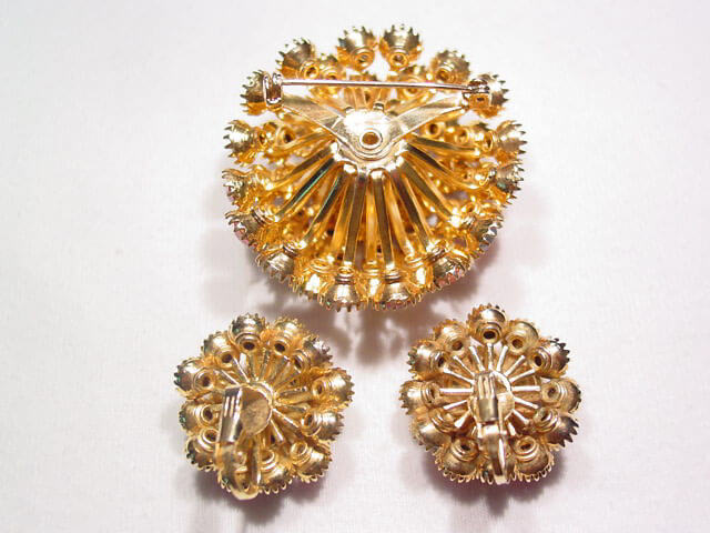 Multi-Color Dome Pin and Earrings - Image 2