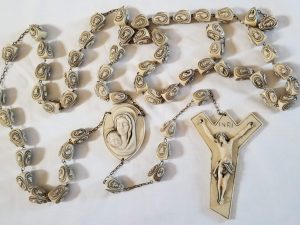 Huge Off-White Resin Rosary to Hang on the Wall
