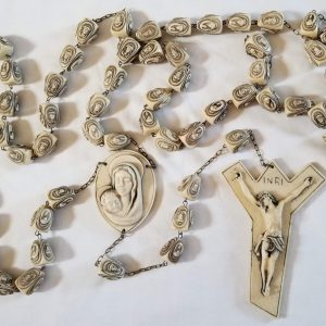 Huge Off-White Resin Rosary to Hang on the Wall