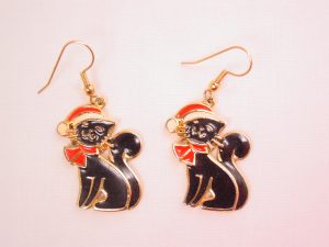 Berebi Christmas Cat Earrings