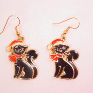 Berebi Christmas Cat Earrings