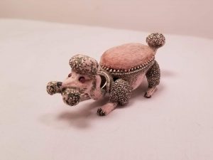 Pale Pink Florenza Bobble-Head Poodle Pin Cushion