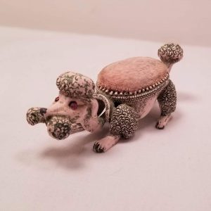 Pale Pink Florenza Bobble-Head Poodle Pin Cushion