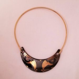 Laurana Black Enameled Eagles Necklace