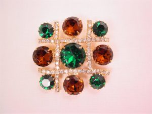 Rhinestone Tic Tac Toe Pin