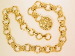 Gold Nugget Yves Saint Laurent Rive Gauche Belt