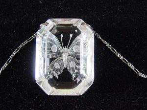 Lucite Butterfly Necklace