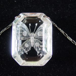 Lucite Butterfly Necklace