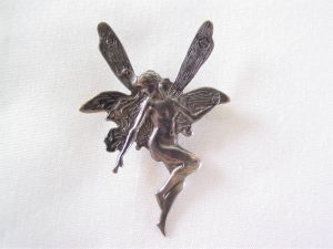 Sterling Silver Nude Fairy Pin - Made in Thailand