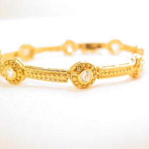 Thick Sterling and Cubic Zirconia Tennis Bracelet