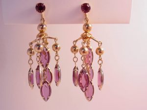Purple Chandelier Earrings