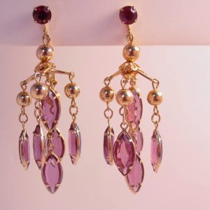 Purple Chandelier Earrings
