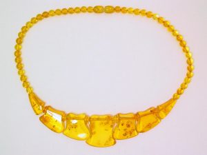 Asymmetric Smooth Amber Necklace