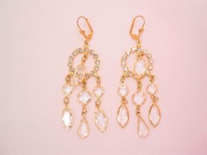 Fabulous Clear Chandelier Pierced Earrings
