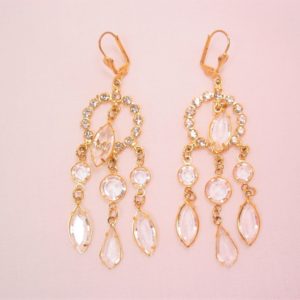 Fabulous Clear Chandelier Pierced Earrings
