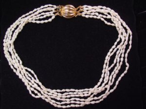 Elegant 6-Strand Tiny Cultured Pearls Necklace