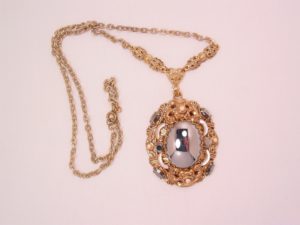 West German Filigree and Hematite Necklace
