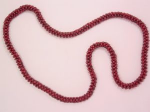Woven Garnet Bead Necklace