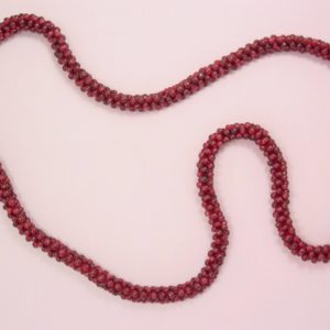 Woven Garnet Bead Necklace