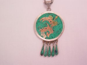 Double-Sided Warrior Face Sterling Necklace