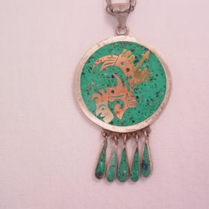 Double-Sided Warrior Face Sterling Necklace