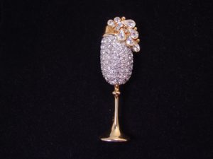 Champagne Goblet Brooch