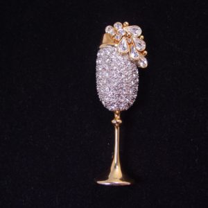 Champagne Goblet Brooch