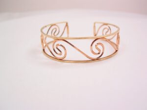 Gold-Filled Swirl Design Krementz Bracelet