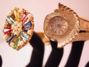 Hawthorne Hidden Wind-Up Watch and Rhinestone Cuff Bracelet