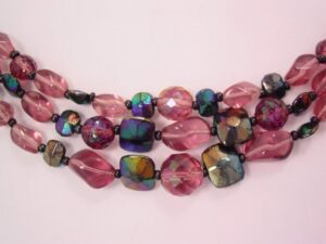 Beautiful Purple Glass German Necklace
