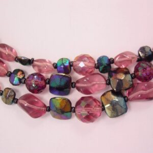 Beautiful Purple Glass German Necklace