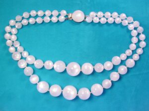 Double-Strand White Moonglow Necklace
