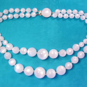 Double-Strand White Moonglow Necklace