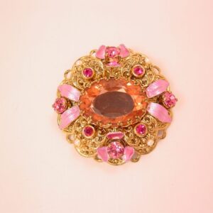 Beautiful Pink and Magenta West German Pin