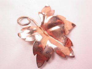 Gold-Plated Sterling Maple Leaf Brooch