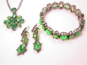 Joan Rivers Emerald Green-Colored Parure