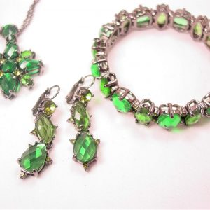 Joan Rivers Emerald Green-Colored Parure