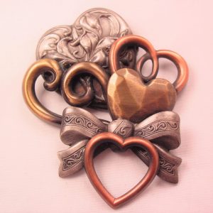 Five Hearts Pin