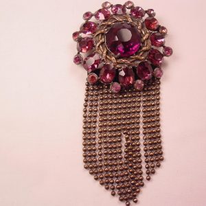 1930s Doctor Dress Purple Cascade Pin
