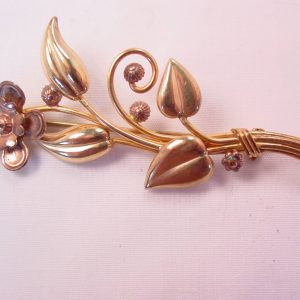 L.S. Co. 1/20 10K G.F. Two-Tone Flower Pin