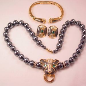 KJL for Avon Panther Necklace, Bracelet and Earrings