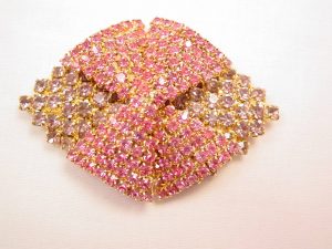 Pink and Lavender Dimensional Large Pin