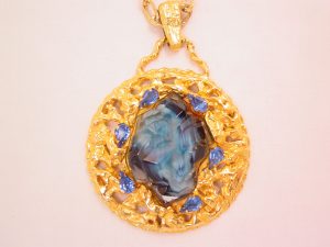 Simpson Chunky Blue Rock Necklace