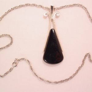 Black Teardrop Avon Necklace