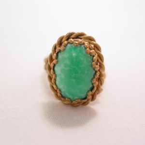 Imitation Green Turquoise West Germany Ring