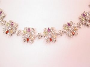 Rainbow Flower Sterling Bracelet