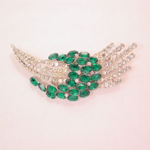 Trifari Green Comet Pin