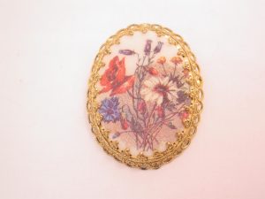 Floral Porcelain German Pin